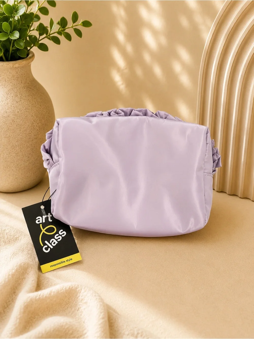 Art Class Lavender Swan Makeup bag